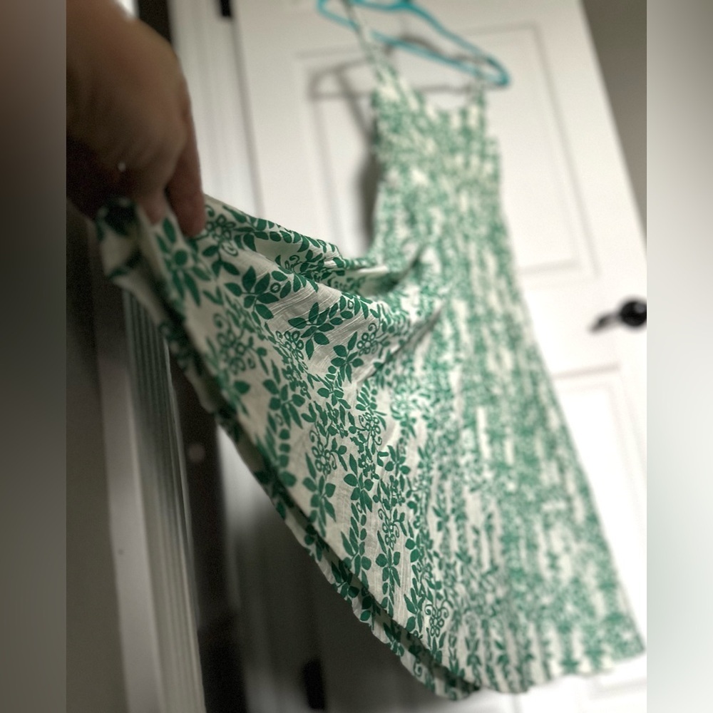 ‼️RARE‼️🎸LeiMarie🎸🔥NWT🔥Skies Are Blue MIDI Sundress in Kelly Green/White—S - Picture 8 of 16